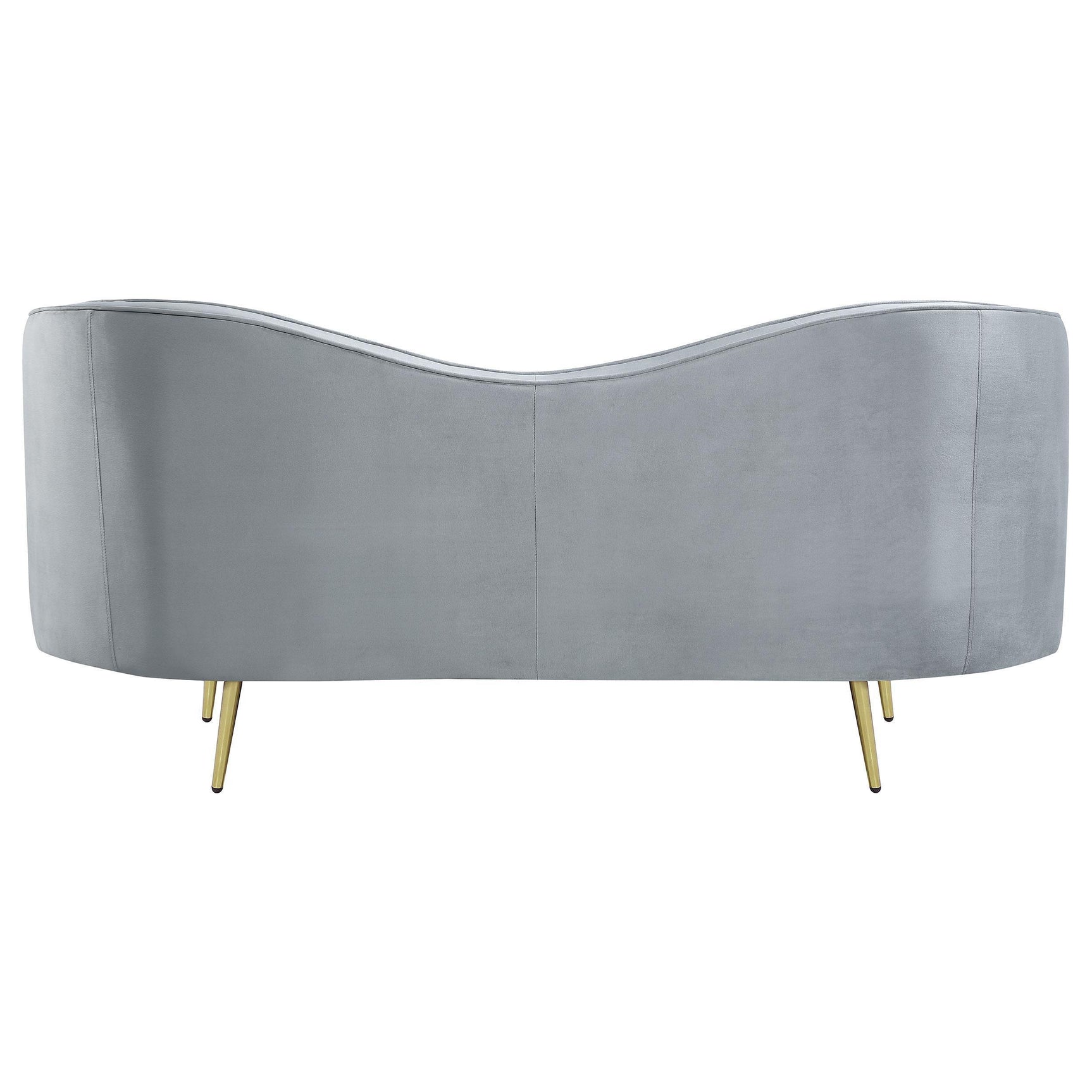 SOPHIA Sophia 2-piece Upholstered Channel Tufted Sofa Set Grey 506864-S2 - Ella Furniture