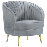 SOPHIA Sophia 3-piece Upholstered Channel Tufted Sofa Set Grey 506864-S3 - Ella Furniture