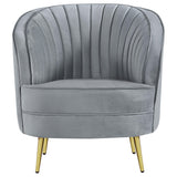 SOPHIA Sophia 3-piece Upholstered Channel Tufted Sofa Set Grey 506864-S3 - Ella Furniture