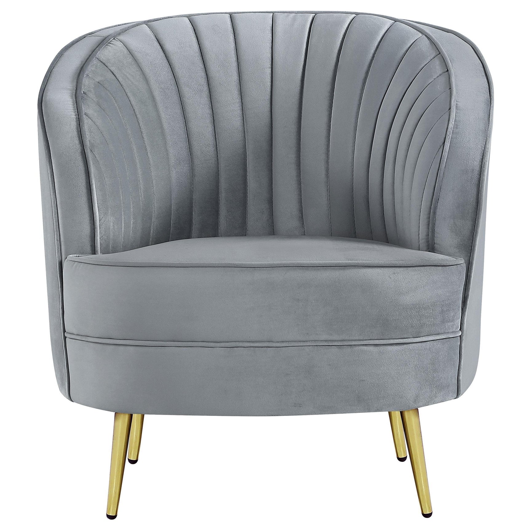 SOPHIA Sophia 3-piece Upholstered Channel Tufted Sofa Set Grey 506864-S3 - Ella Furniture
