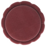 Sora Round Upholstered Ottoman Berry 910290 - Ella Furniture