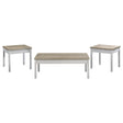 Stacie 3-Piece Composite Wood Coffee Table Set Antique Pine And White 709950 - Ella Furniture