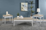 Stacie 3-Piece Composite Wood Coffee Table Set Antique Pine And White 709950 - Ella Furniture