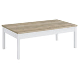 Stacie 3-Piece Composite Wood Coffee Table Set Antique Pine And White 709950 - Ella Furniture