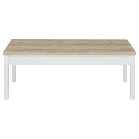 Stacie 3-Piece Composite Wood Coffee Table Set Antique Pine And White 709950 - Ella Furniture