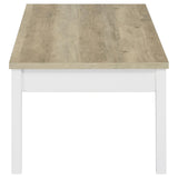 Stacie 3-Piece Composite Wood Coffee Table Set Antique Pine And White 709950 - Ella Furniture