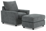 Stairatt Gravel Chair And Ottoman - Ella Furniture