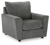 Stairatt Gravel Chair And Ottoman - Ella Furniture