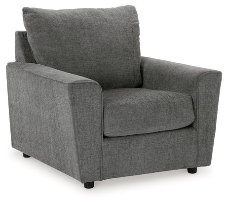 Stairatt Gravel Chair And Ottoman - Ella Furniture