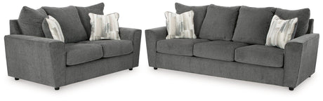 Stairatt Gravel Sofa And Loveseat - Ella Furniture