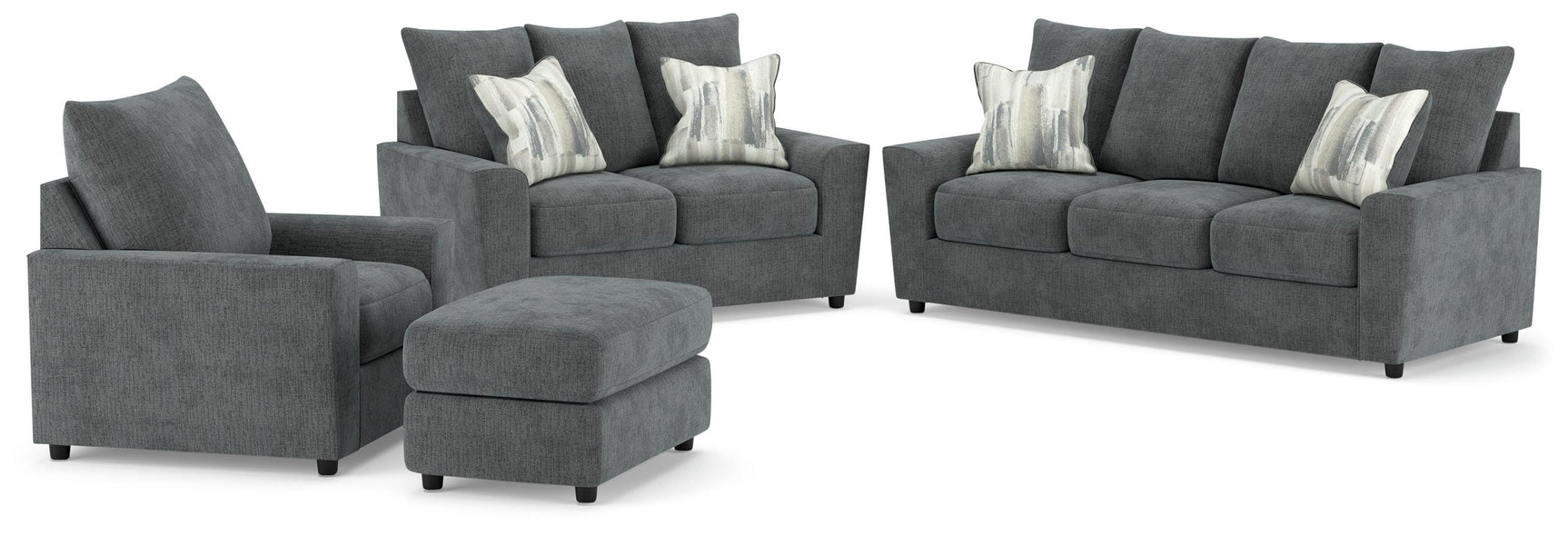 Stairatt Gravel Sofa, Loveseat, Chair And Ottoman - Ella Furniture