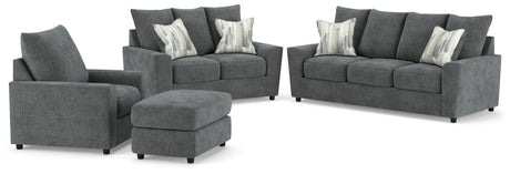 Stairatt Gravel Sofa, Loveseat, Chair And Ottoman - Ella Furniture