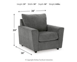 Stairatt Gravel Sofa, Loveseat, Chair And Ottoman - Ella Furniture