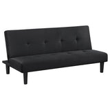 Stanford Motion Collection Stanford Multipurpose Upholstered Tufted Convertible Sofa Bed Black 360238 - Ella Furniture