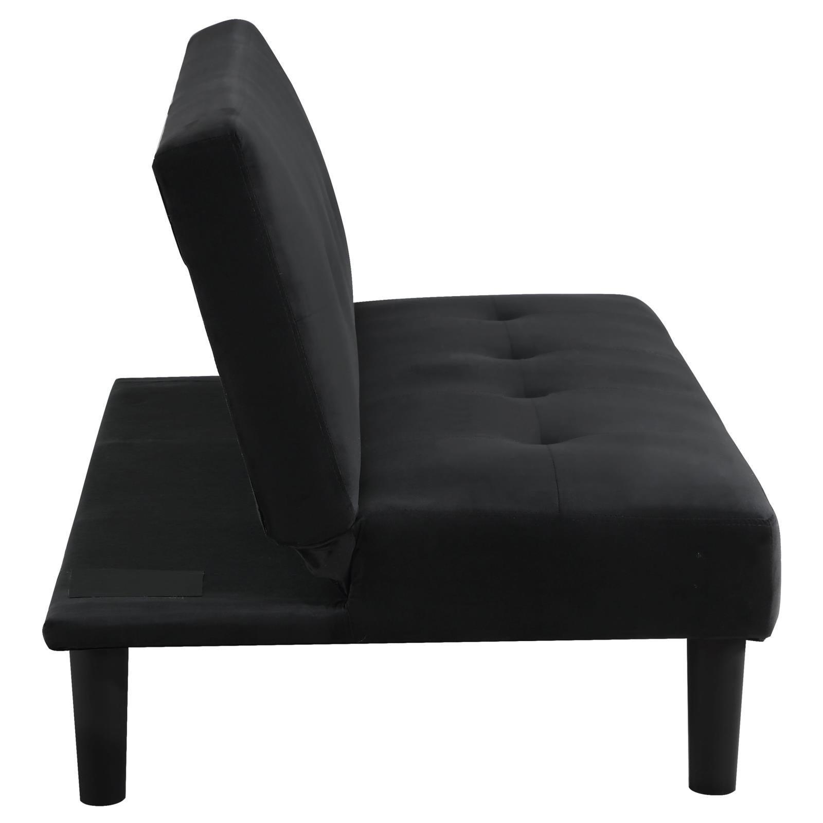 Stanford Motion Collection Stanford Multipurpose Upholstered Tufted Convertible Sofa Bed Black 360238 - Ella Furniture