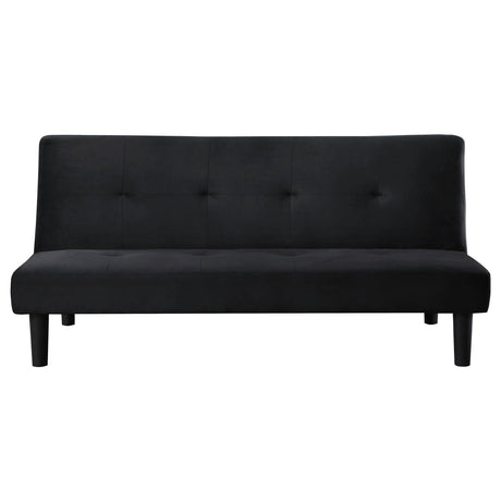 Stanford Motion Collection Stanford Multipurpose Upholstered Tufted Convertible Sofa Bed Black 360238 - Ella Furniture