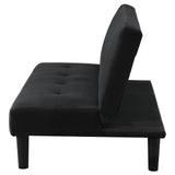 Stanford Motion Collection Stanford Multipurpose Upholstered Tufted Convertible Sofa Bed Black 360238 - Ella Furniture
