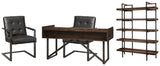 Starmore Brown Home Office Desk With Chair And Storage - Ella Furniture