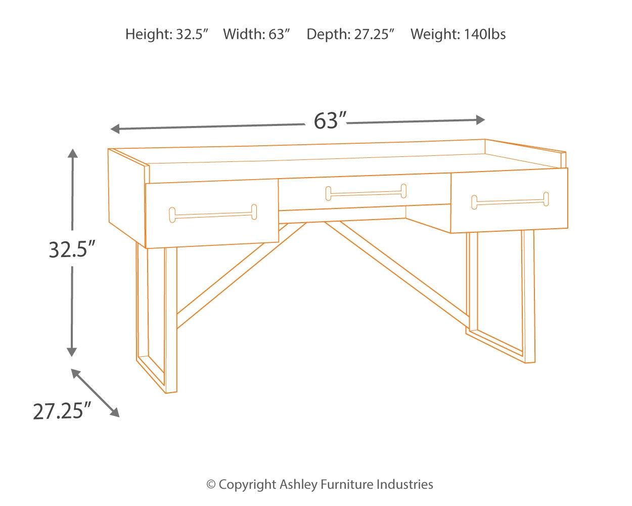 Starmore Brown Home Office Desk With Chair PKG008063 - H633-27 | H633-02A | H633-02A - Ella Furniture