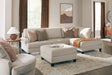 Steelwater Latte Retreat 2-Piece Sectional with Chaise and Oversized Accent Ottoman from Ella Furniture