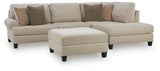 Steelwater Latte Retreat 2-Piece Sectional with Chaise and Oversized Accent Ottoman view 3