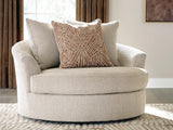 Steelwater Retreat Latte Chenille Oversized Swivel Accent Chair from Ella Furniture