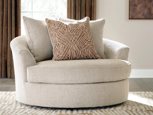 Steelwater Retreat Latte Chenille Oversized Swivel Accent Chair from Ella Furniture