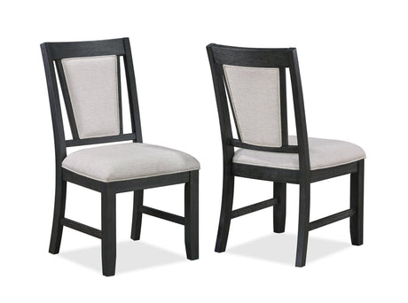 Stevens Gray Modern Solid Wood And Veneers Fabric Upholstered Round Dining Room Set - Ella Furniture
