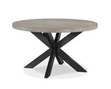 Stevens Gray Modern Solid Wood And Veneers Fabric Upholstered Round Dining Room Set - Ella Furniture