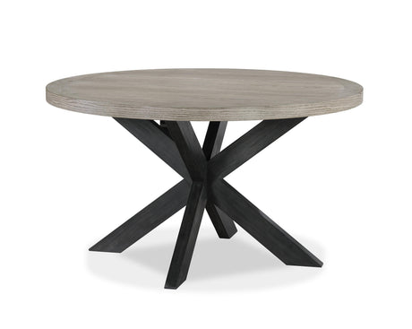 Stevens Gray Modern Solid Wood And Veneers Fabric Upholstered Round Dining Room Set - Ella Furniture