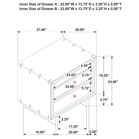 Stillwater 2-drawer Nightstand view 8