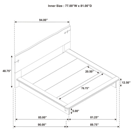 Stillwater Eastern King Platform Bed view 7