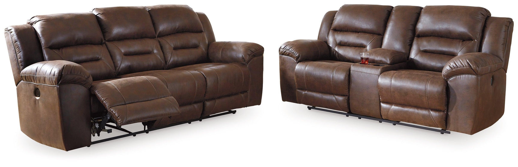 Stoneland Chocolate Sofa And Loveseat PKG001244 - 3990487 | 3990496 - Ella Furniture