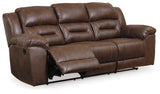 Stoneland Chocolate Sofa, Loveseat And Recliner - Ella Furniture