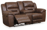 Stoneland Chocolate Sofa, Loveseat And Recliner - Ella Furniture