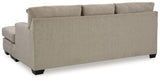 Stonemeade Taupe Chenille Sofa Chaise - Ella Furniture
