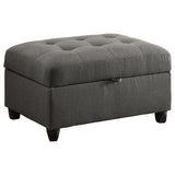 STONENESSE SECTIONAL Stonenesse Sectional Sofa with Storage Ottoman Set Grey 500413-S2 - Ella Furniture