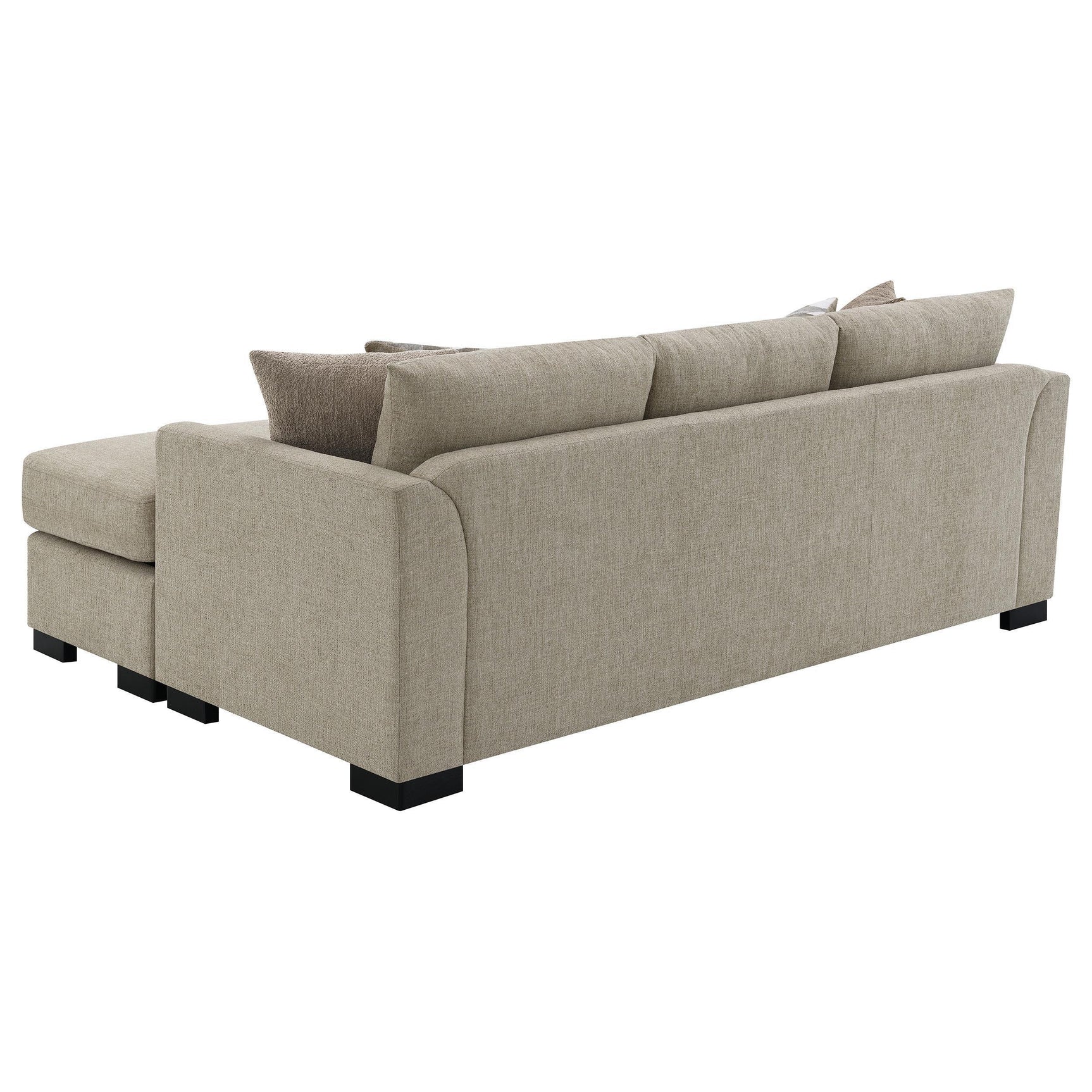Storey Upholstered Sleeper Sectional Chaise Sofa Camel 504778 - Ella Furniture