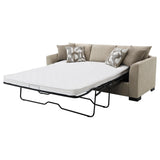 Storey Upholstered Sleeper Sectional Chaise Sofa Camel 504778 - Ella Furniture