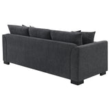 Storey Upholstered Sleeper Sectional Chaise Sofa Dark Grey 504777 - Ella Furniture