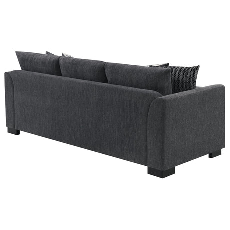 Storey Upholstered Sleeper Sectional Chaise Sofa Dark Grey 504777 - Ella Furniture