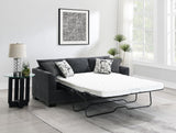 Storey Upholstered Sleeper Sectional Chaise Sofa Dark Grey 504777 - Ella Furniture