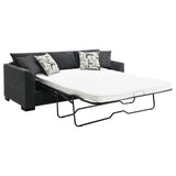 Storey Upholstered Sleeper Sectional Chaise Sofa Dark Grey 504777 - Ella Furniture