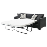 Storey Upholstered Sleeper Sectional Chaise Sofa Dark Grey 504777 - Ella Furniture