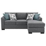 Storey Upholstered Sleeper Sectional Chaise Sofa Grey 504779 - Ella Furniture