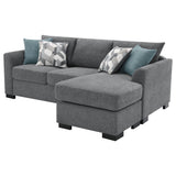 Storey Upholstered Sleeper Sectional Chaise Sofa Grey 504779 - Ella Furniture