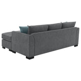 Storey Upholstered Sleeper Sectional Chaise Sofa Grey 504779 - Ella Furniture