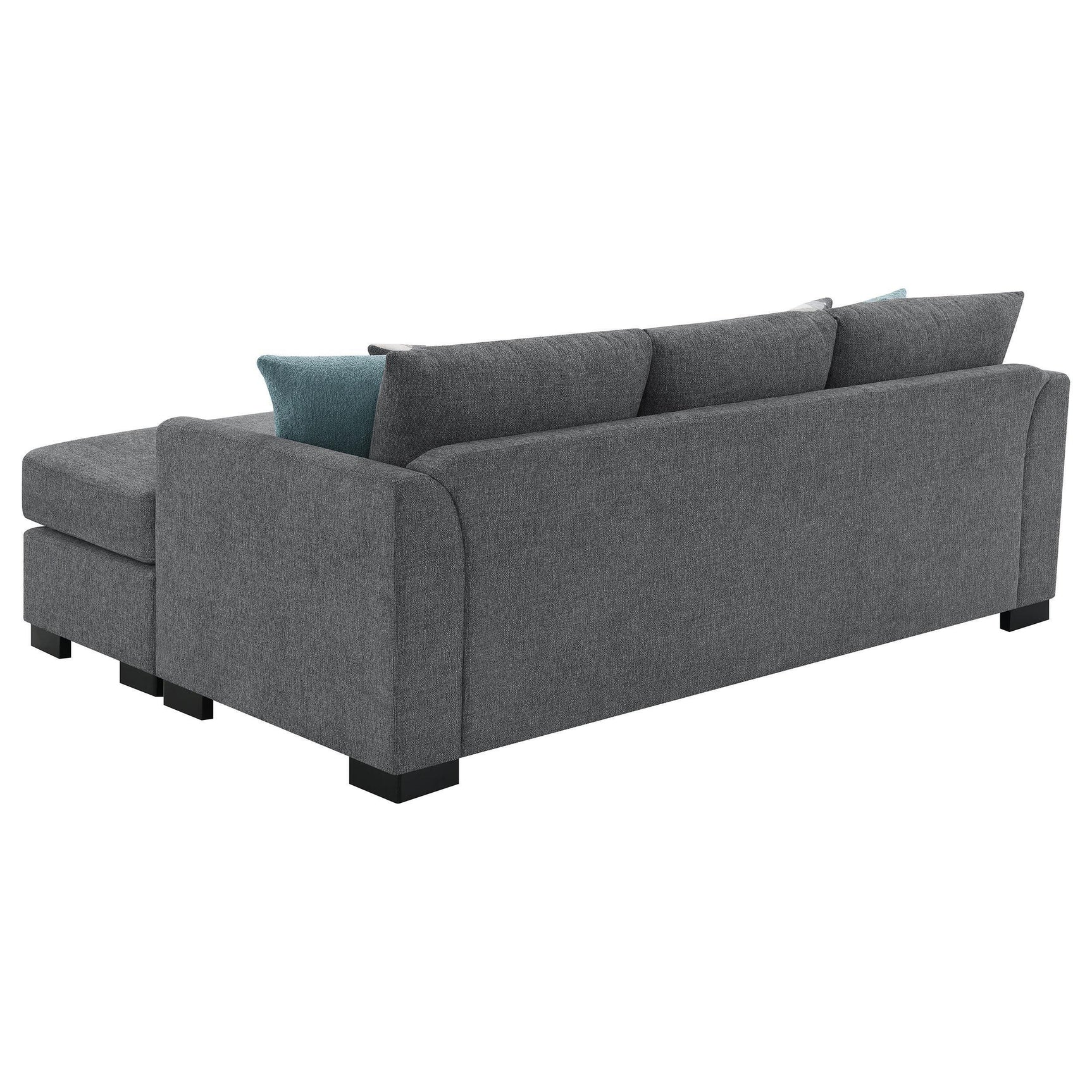 Storey Upholstered Sleeper Sectional Chaise Sofa Grey 504779 - Ella Furniture