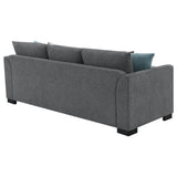 Storey Upholstered Sleeper Sectional Chaise Sofa Grey 504779 - Ella Furniture