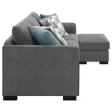 Storey Upholstered Sleeper Sectional Chaise Sofa Grey 504779 - Ella Furniture